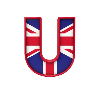 Sendika Jack yazı tipi, Büyük Britanya bayrağı. 3d Hazırlama