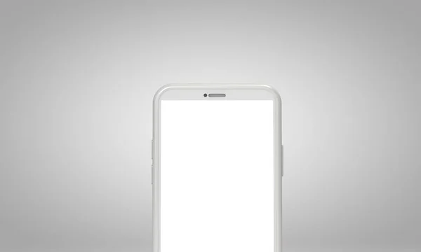 现代智能手机空白屏幕模板. 摘要白色趋势f — 图库照片
