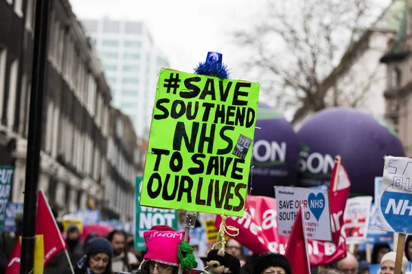 Londra, Uk - 3 Şubat 2018: Protestocular ve kampanyacılar 