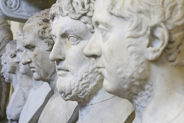 ROME, ITALY - June 21st 2018: Historic ancient sculptures inside