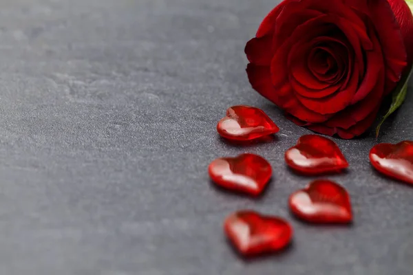 붉은 장미와 발렌타인의 사랑의 배경 — 스톡 사진