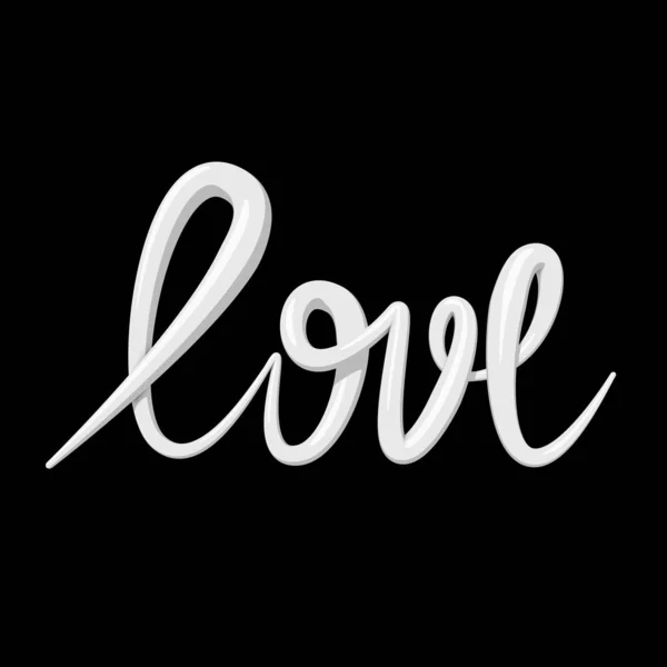 Love calligraphy 3D text. romance, valentines concept — Stock Photo, Image