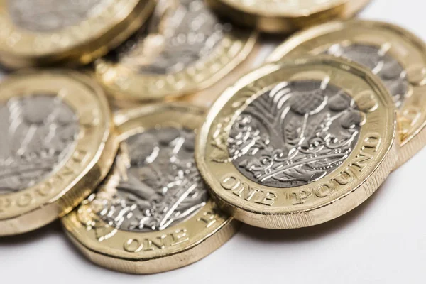 British sterling one pound coin currency — Stock Photo, Image