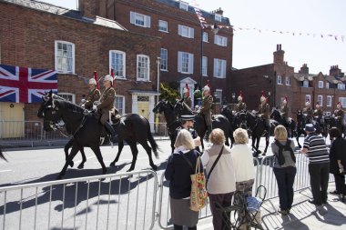 Windsor, Uk - 17 Mayıs 2018: Kol ile tam teçhizatlı prova
