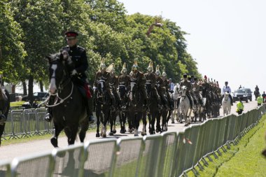 Windsor, Uk - 17 Mayıs 2018: Kol ile tam teçhizatlı prova