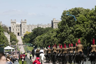 Windsor, Uk - 17 Mayıs 2018: Kol ile tam teçhizatlı prova