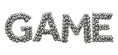 Futbol topu dokusundan yapılmış bir kelime. 3d Hazırlama