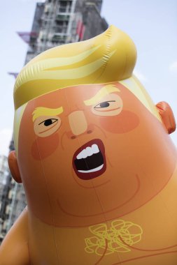 Londra, Uk - 14 Temmuz 2018: Donald şeklinde büyük bir balon 