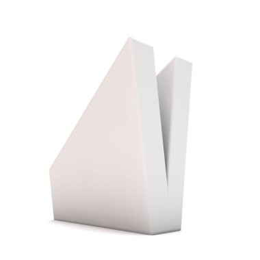 V harfi eğimli perspektif yazı tipi. 3d Hazırlama
