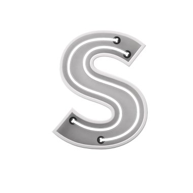 C harfi büyük harfle beveled. 3d Rendering