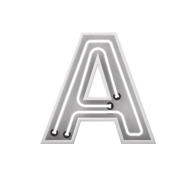C harfi büyük harfle beveled. 3d Rendering