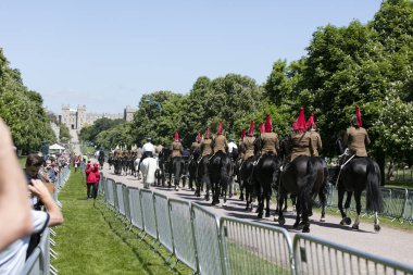 Windsor, Uk - 17 Mayıs 2018: Kol ile tam teçhizatlı prova