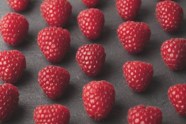 Taze Kırmızı Ahududu arka plan