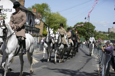 Windsor, Uk - 17 Mayıs 2018: Kol ile tam teçhizatlı prova
