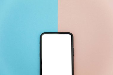 Modern çerçevesiz akıllı telefon ekranının ön görüntüsü