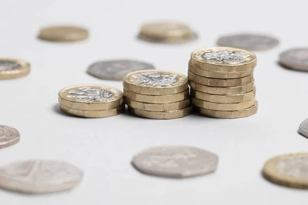 Collection of British sterling coin — Stock Photo, Image