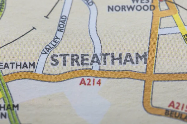 London borough of Streatham location map — Stock Photo, Image