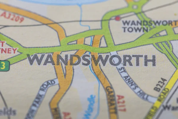 London borough of Wandsworth location map — Stock Photo, Image