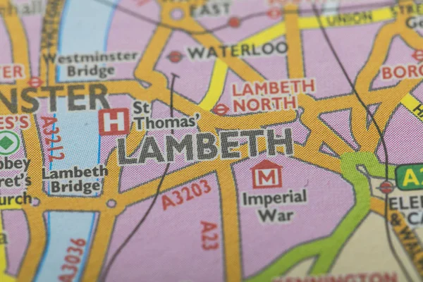 London borough of Lambeth location map — Stock Photo, Image