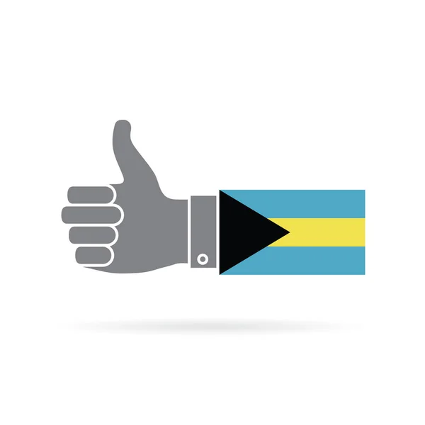 巴哈马国国旗大拇指 — 图库照片