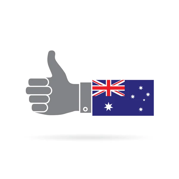 Australia Country Flag Thumbs Vector Icon — Stock Photo, Image