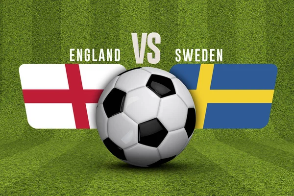 İngiltere, İsveç futbol çeyrek final maçına karşı. 3d Hazırlama