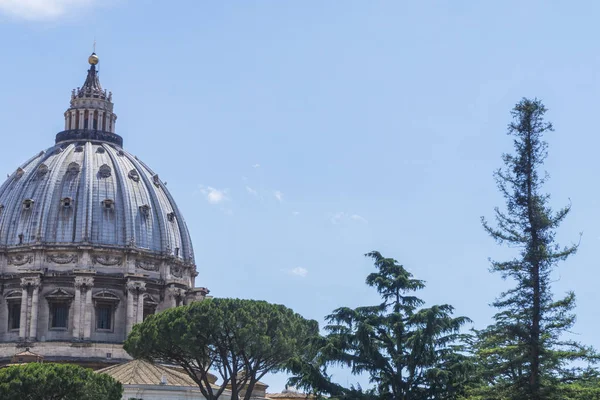 Roma, İtalya 'daki Vatikan şehrinde Aziz Peter Bazilikası manzarası