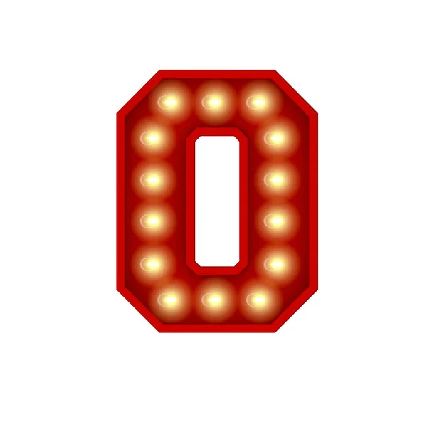 Vintage cinema theatre broadway lettering. Letter O. 3D Renderin — Stock Photo, Image