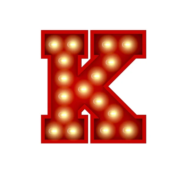 Letras do cinema vintage. Carta K. 3D Renderin — Fotografia de Stock