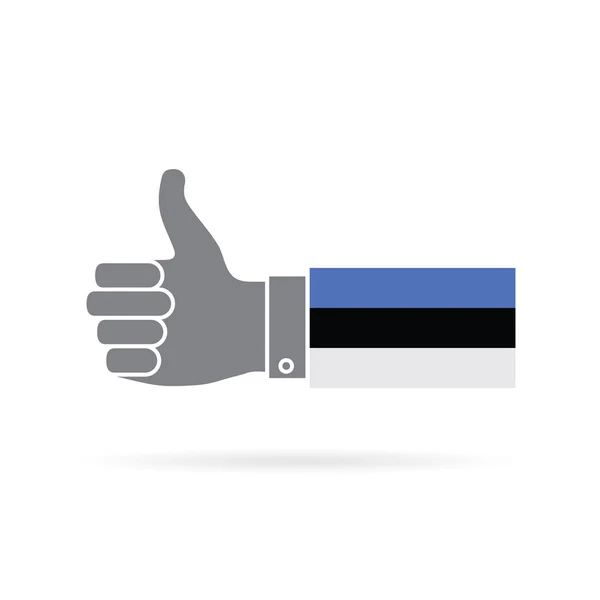 爱沙尼亚国旗大拇指 — 图库照片