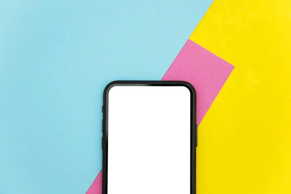 Front view of a modern frameless smartphone screen — Stock Photo, Image