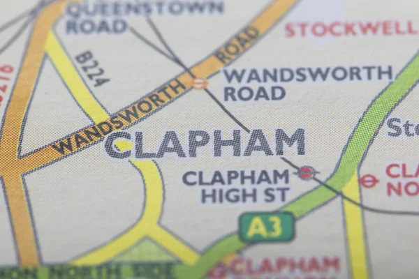 Lageplan des Londoner Bezirks Clapham — Stockfoto