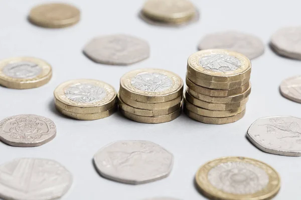 Collection of British sterling coin — Stock Photo, Image