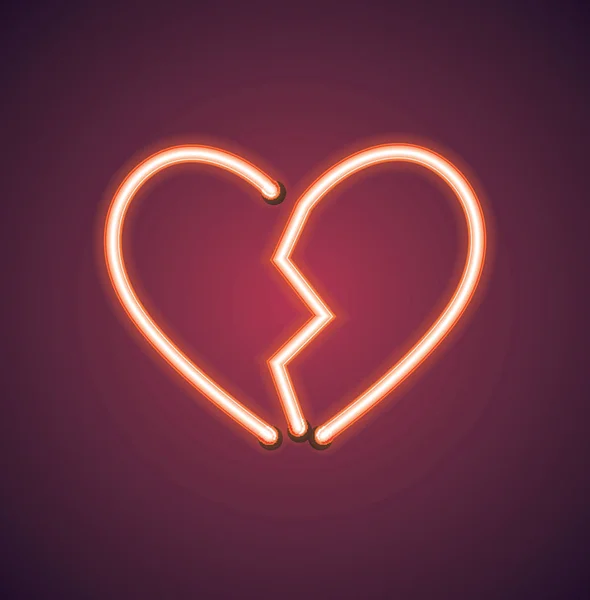 Σημάδι Διάνυσμα Ραγισμένης Καρδιάς Του Αγίου Βαλεντίνου — Φωτογραφία Αρχείου