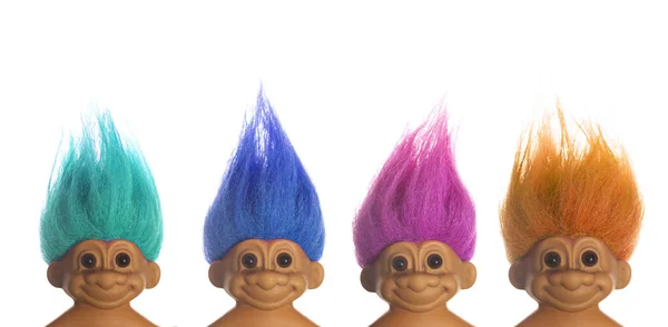 London, Uk - December 4. 2017: Eredeti troll műanyag játék fi — Stock Fotó