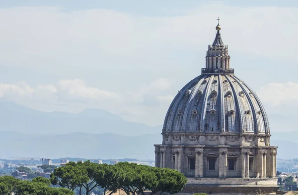 View of St Peter's basilica dome in Rome, Italy Royalty Free Stock Images