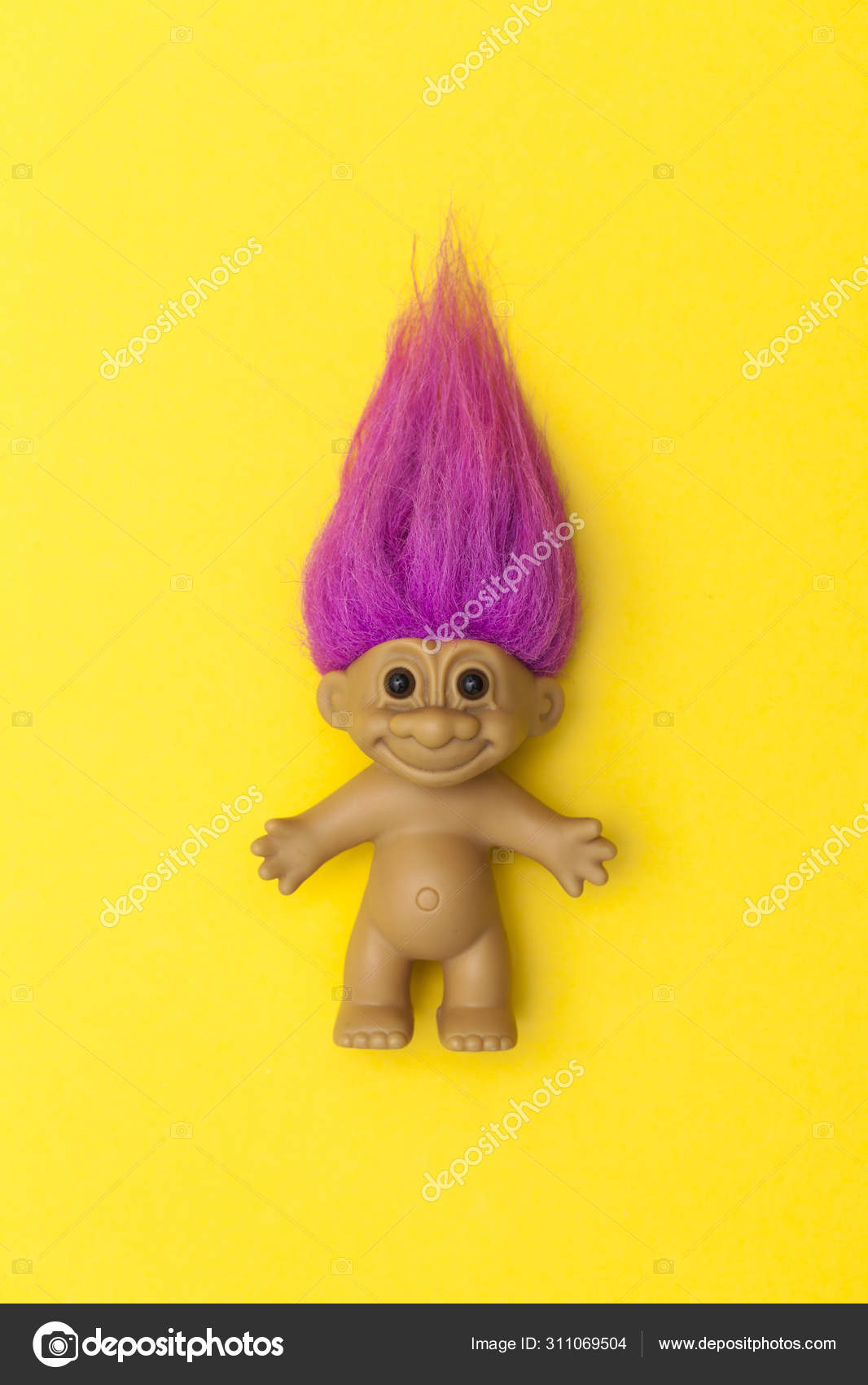 LONDON, UK DECEMBER 4th 2017: An original troll plastic toy fi