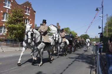 Windsor, Uk - 17 Mayıs 2018: Kol ile tam teçhizatlı prova