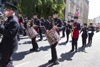 Windsor, Uk - 17 Mayıs 2018: Kol ile tam teçhizatlı prova