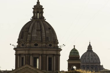 Roma, İtalya 'da klasik binalar. Tarihi mimari