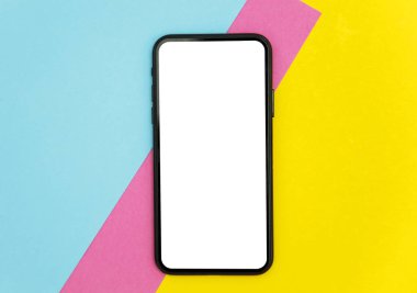 Modern çerçevesiz akıllı telefon ekranının ön görüntüsü