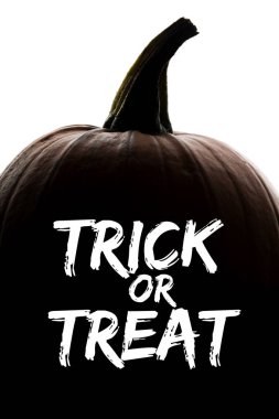 Beyaz arka planda Cadılar Bayramı balkabağı silueti