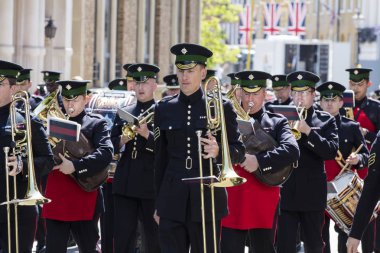 Windsor, Uk - 17 Mayıs 2018: Kol ile tam teçhizatlı prova