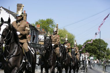 Windsor, Uk - 17 Mayıs 2018: Kol ile tam teçhizatlı prova