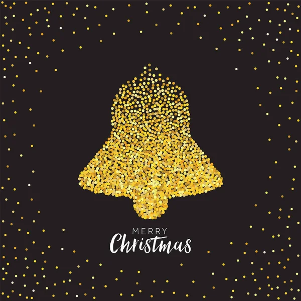 Christmas bell vector glitter background