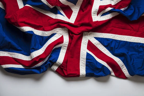 Bendera kuno Union Jack, latar belakang bendera Inggris — Stok Foto