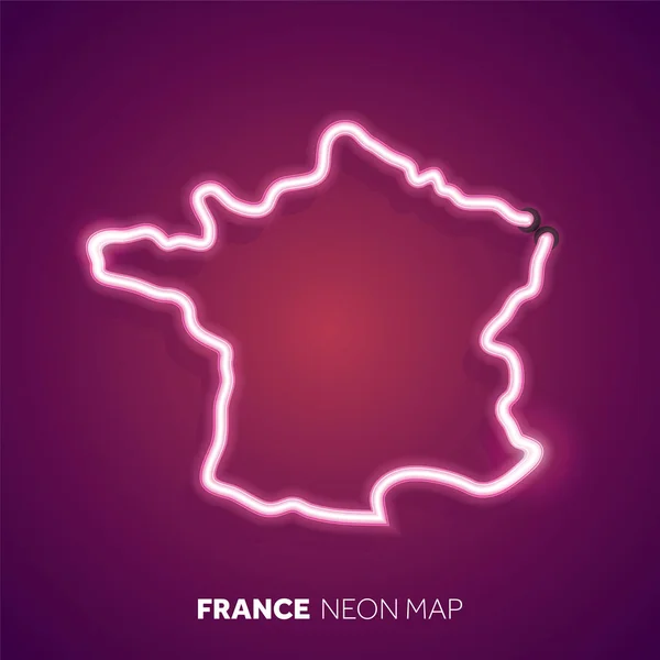 Neon light map of Franve