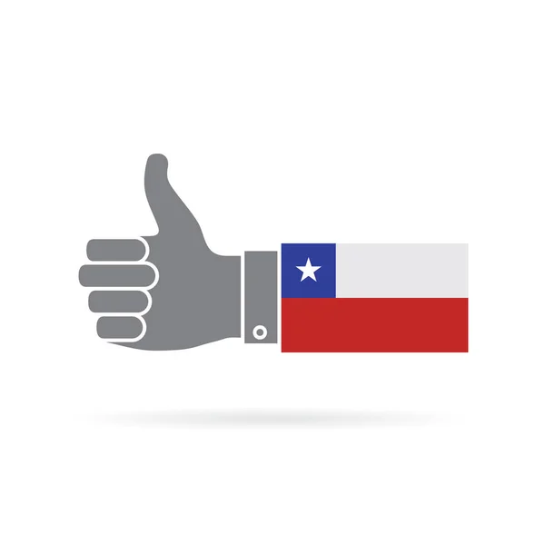 Chile Country Flag Thumbs — Stock fotografie