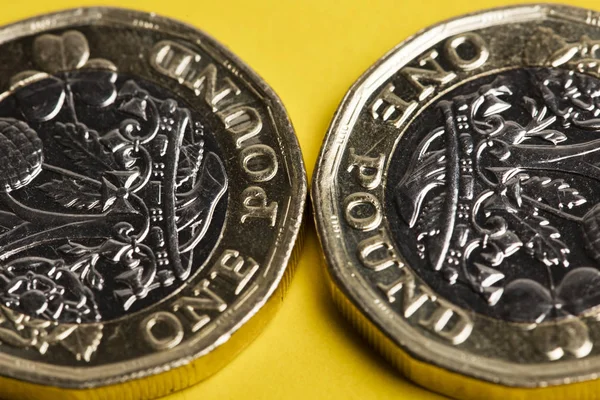 Moneda británica de una libra esterlina — Foto de Stock
