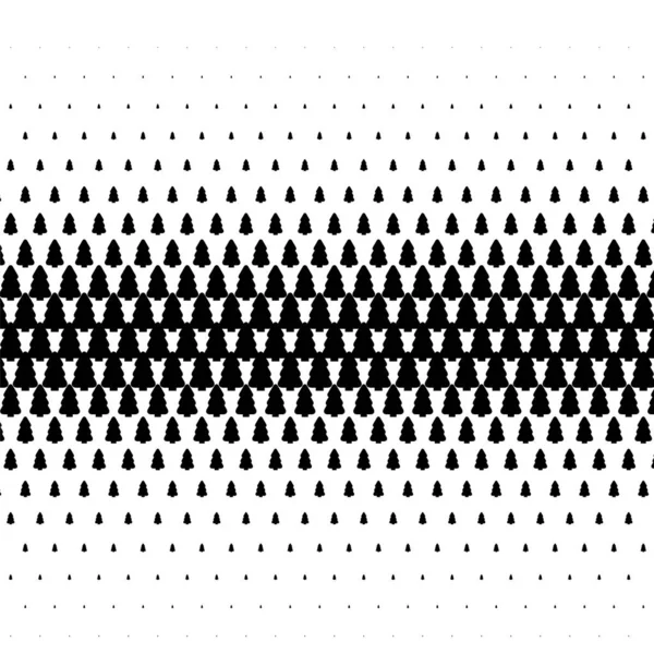 Christmas Tree Vector Halftone Pattern — Stock Photo, Image